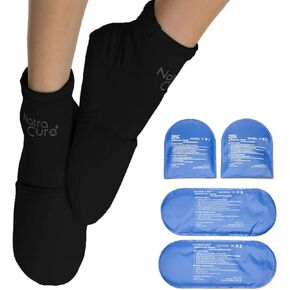 مجموعة جوارب NatraCure للعلاج البارد وحزم الجل الإضافية - الحجم: L/XL in Kuwait