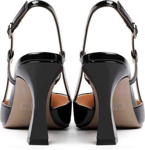 MERRORI Womens Evening Dress Buckle Slingback Pointed Toe Matte Stiletto High Heel Pumps Shoes 3.3 Inch in Saudi Arabia