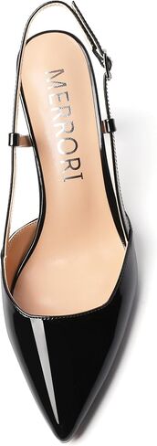 MERRORI Womens Evening Dress Buckle Slingback Pointed Toe Matte Stiletto High Heel Pumps Shoes 3.3 Inch in Saudi Arabia