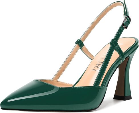 MERRORI Womens Evening Dress Buckle Slingback Pointed Toe Matte Stiletto High Heel Pumps Shoes 3.3 Inch in Saudi Arabia