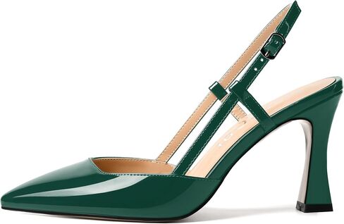 MERRORI Womens Evening Dress Buckle Slingback Pointed Toe Matte Stiletto High Heel Pumps Shoes 3.3 Inch in Saudi Arabia