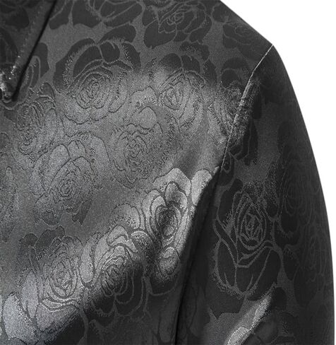 قميص رجالي فاخر من الحرير اللامع من الساتان باللون الوردي من الجاكار بأكمام طويلة وأزرار للأسفل قمصان لحفلات الزفاف والحفلات الراقصة in Kuwait