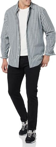 Amazon Essentials Men's Long-Sleeve Regular-fit Stretch Poplin Shirt in Saudi Arabia