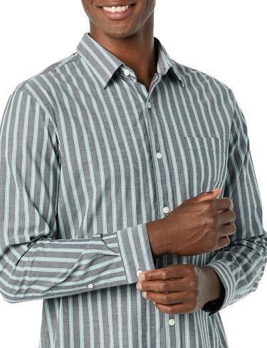 Amazon Essentials Men's Long-Sleeve Regular-fit Stretch Poplin Shirt in Saudi Arabia