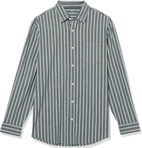 Amazon Essentials Men's Long-Sleeve Regular-fit Stretch Poplin Shirt in Saudi Arabia