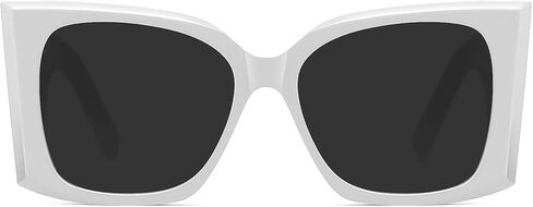 نظارات شمسية كبيرة الحجم بتصميم عين القطة العصرية من MEETSUN للنساء أنيقة عتيقة بأرجل واسعة مربعة 90s ظلال كبيرة حماية من الأشعة فوق البنفسجية 400 in Kuwait