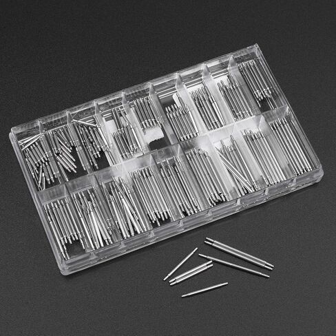 Flexzion Watch Band Spring Bars Set 360 Pcs - Wrist Watches Strap Link Pins Repair Tool 8-25mm Stainless Steel Kit Pack for Watch Link Removal, Screwdriver, Professional Watchmaker with Storage Box in Saudi Arabia