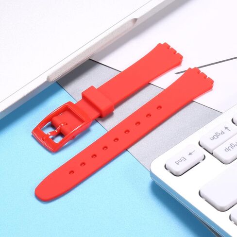 silicone women's watch band Replacement for Swatch case diameter 25mm strap width 12mm Swiss quartz watch strap in Saudi Arabia