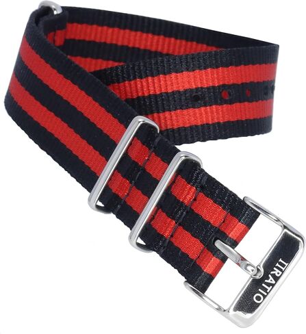 أحزمة ساعة RATIO من النايلون - حزام من النايلون العسكري للرجال والنساء| ألوان وتصميمات متعددة، المقاس - 18 مم، 20 مم، 22 مم in Kuwait