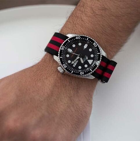 أحزمة ساعة RATIO من النايلون - حزام من النايلون العسكري للرجال والنساء| ألوان وتصميمات متعددة، المقاس - 18 مم، 20 مم، 22 مم in Kuwait