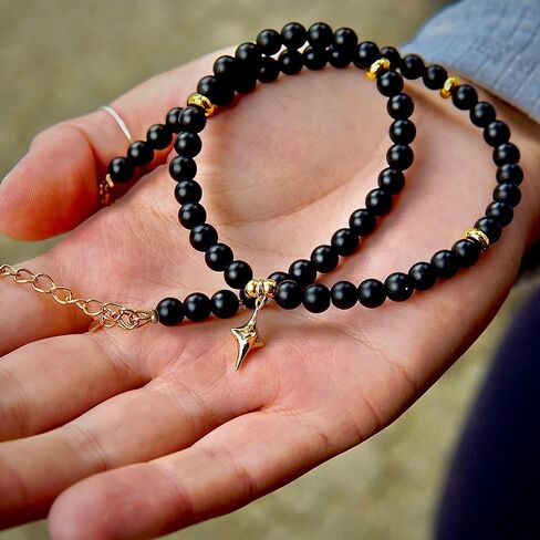 Alaigra Black Onyx Necklace Beaded Choker Gold Star Pendant in Kuwait