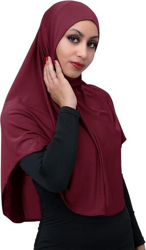 TheHijabStore.com Women's 1 Piece Amira Instant Hijab Ready to Wear Soft Head Wrap - Muslim Head Scarf Pull on Headwear in Saudi Arabia