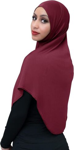 TheHijabStore.com Women's 1 Piece Amira Instant Hijab Ready to Wear Soft Head Wrap - Muslim Head Scarf Pull on Headwear in Saudi Arabia
