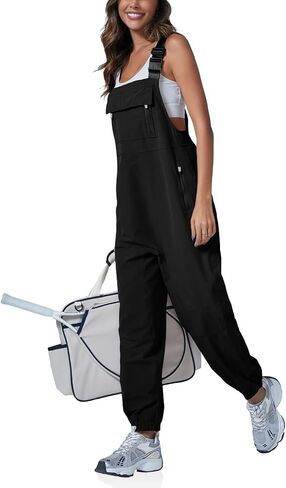 Cicy Bell Women's Casual Cargo Overalls Loose Adjustable Straps Zipper Bib Jogger Jumpsuits With Pockets in Saudi Arabia