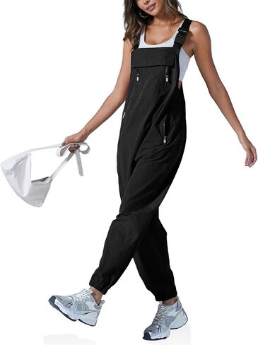 Cicy Bell Women's Casual Cargo Overalls Loose Adjustable Straps Zipper Bib Jogger Jumpsuits With Pockets in Saudi Arabia