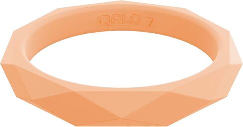 خاتم QALO نسائي من السيليكون المطاطي، قابل للتكديس، خاتم زفاف مطاطي للنساء، قابل للتنفس، شريط سيليكون متين للخطوبة، مقاسات متعددة in Kuwait