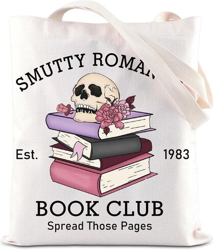 ENSIANTH Smutty Romance Tote Bag Literature Bookish Gift Spicy Reader Lover Gift Smut Book Reader Handle Bag in Saudi Arabia
