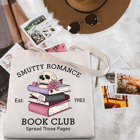 ENSIANTH Smutty Romance Tote Bag Literature Bookish Gift Spicy Reader Lover Gift Smut Book Reader Handle Bag in Saudi Arabia