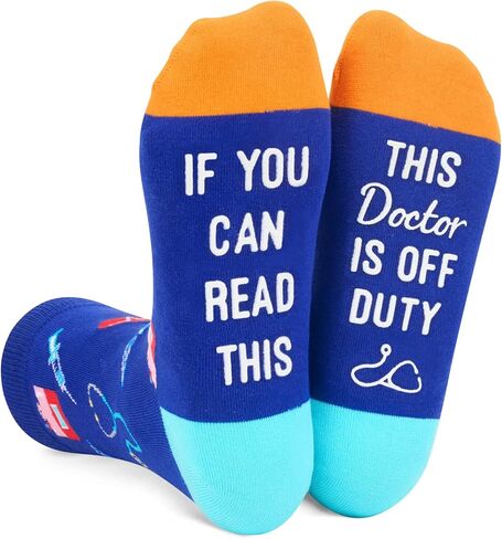 Zmart Unisex Doctor Socks Medical Socks Pharmacist Socks Physical Socks Dr Socks, Dr Gifts Future Doctor Gifts Doctor Day Gifts in Saudi Arabia