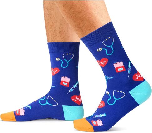 Zmart Unisex Doctor Socks Medical Socks Pharmacist Socks Physical Socks Dr Socks, Dr Gifts Future Doctor Gifts Doctor Day Gifts in Saudi Arabia