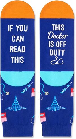 Zmart Unisex Doctor Socks Medical Socks Pharmacist Socks Physical Socks Dr Socks, Dr Gifts Future Doctor Gifts Doctor Day Gifts in Saudi Arabia