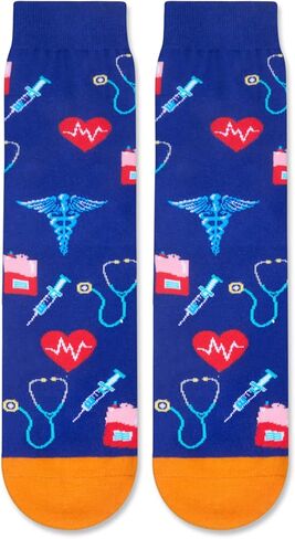 Zmart Unisex Doctor Socks Medical Socks Pharmacist Socks Physical Socks Dr Socks, Dr Gifts Future Doctor Gifts Doctor Day Gifts in Saudi Arabia