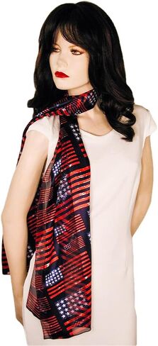 أناقة المساء، العلم الأمريكي، عيد الاستقلال، الرابع من يوليو، وشاح وطني طويل خفيف الوزن in Kuwait