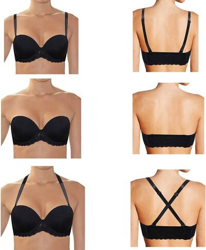 Plusexy Strapless Convertible Clear Straps Bra Underwire Invisible Backless Multiway Wedding Bras for Women in Saudi Arabia