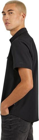 قمصان DKNY رجالي بأكمام قصيرة وأزرار سفلية - قمصان سريعة الجفاف للرجال | قمصان رجالي قابلة للتمدد مقاومة للتجاعيد in Saudi Arabia