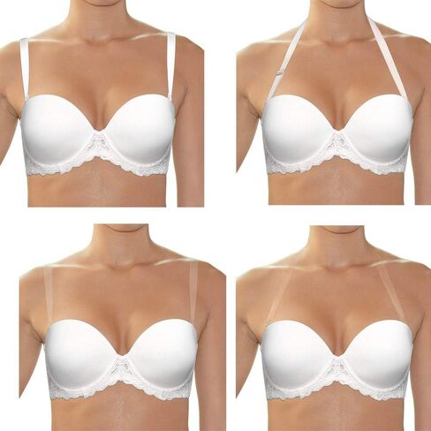 Plusexy Strapless Convertible Clear Straps Bra Underwire Invisible Backless Multiway Wedding Bras for Women in Saudi Arabia