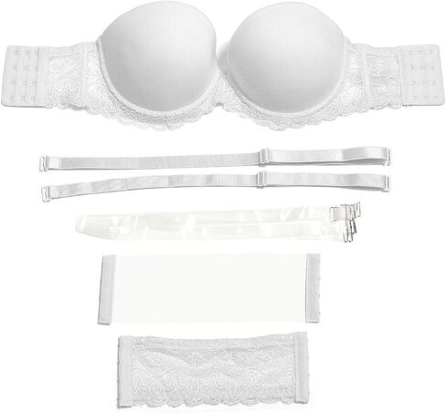 Plusexy Strapless Convertible Clear Straps Bra Underwire Invisible Backless Multiway Wedding Bras for Women in Saudi Arabia
