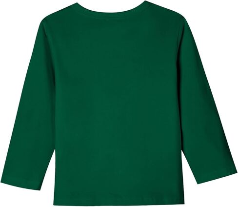 قميص لطيف مطبوع عليه أربع أوراق البرسيم للأولاد والبنات الصغار، مجموعة عيد القديس باتريك، قميص علوي للجنسين بأكمام طويلة من القطن للأطفال in Kuwait