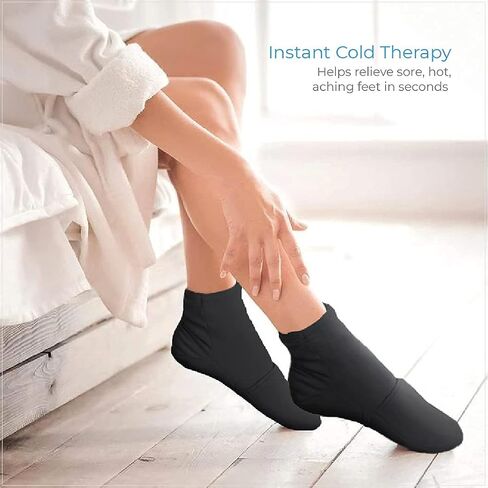 مجموعة جوارب NatraCure للعلاج البارد وحزم الجل الإضافية - الحجم: L/XL in Kuwait