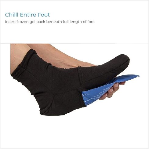 مجموعة جوارب NatraCure للعلاج البارد وحزم الجل الإضافية - الحجم: L/XL in Kuwait