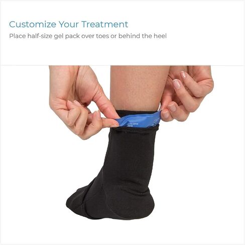 مجموعة جوارب NatraCure للعلاج البارد وحزم الجل الإضافية - الحجم: L/XL in Kuwait