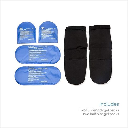 مجموعة جوارب NatraCure للعلاج البارد وحزم الجل الإضافية - الحجم: L/XL in Kuwait