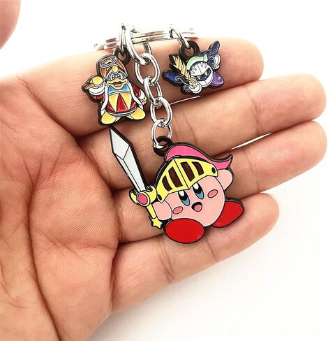 QIANGAO Krby Keychain Anime Cosplay Jewelry Kiby Keychain Gifts for Men Woman in Kuwait