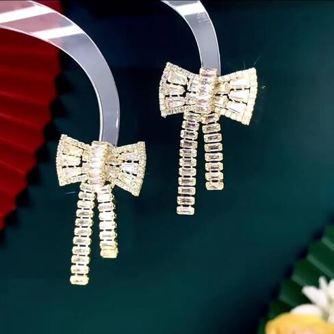 MaraLota كريستال الثريا حجر الراين العنقودية وأقراط للفتيات النساء سباركلي زركون أقراط الزفاف لحفل الزفاف in Kuwait