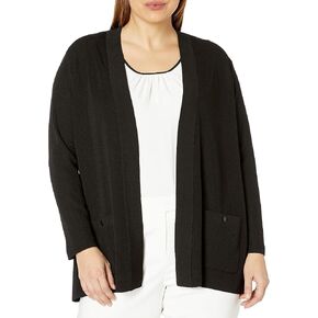 Anne Klein Women's Plus Size Solid Two Pocket Malibu Cardigan in Saudi Arabia