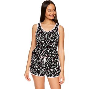 bebe Womens Sleep/Lounge Top With Pajama Shorts Sleepwear Set in Kuwait