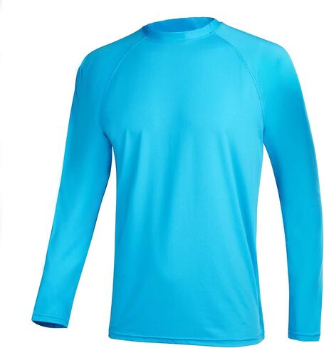 TENEMT Men’s UPF 50+ Rash Guard Long Sleeves Sun Protection Swim Shirts Athletic Beach Workout Swimwear Loose Fit in Saudi Arabia