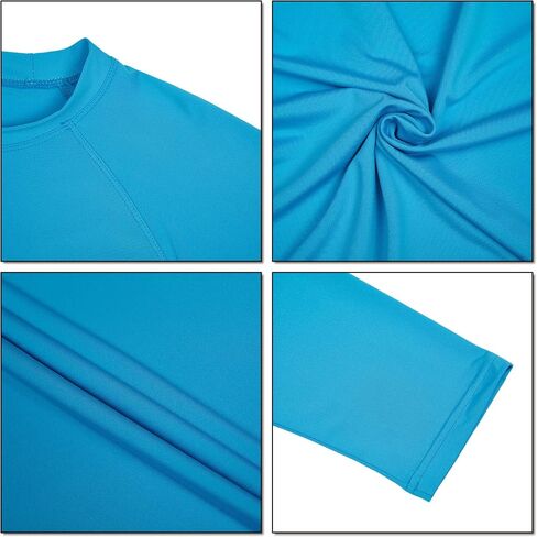 TENEMT Men’s UPF 50+ Rash Guard Long Sleeves Sun Protection Swim Shirts Athletic Beach Workout Swimwear Loose Fit in Saudi Arabia