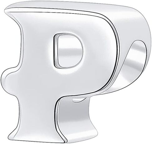 925 فضة استرليني A-Z سحر الخرز لقلادة سوار باندورا، خرز الحروف الأبجدية مع هدية مجوهرات تذكارية، زركونيا كريستال مربع in Kuwait