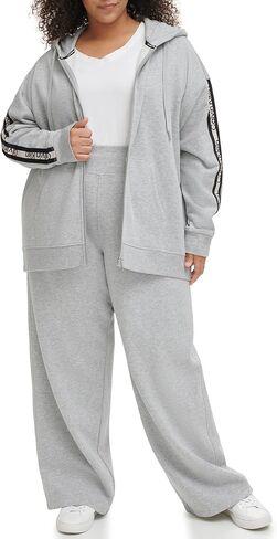 Calvin Klein Women's Plus Logo Elastic Zip Up Jacket in Saudi Arabia
