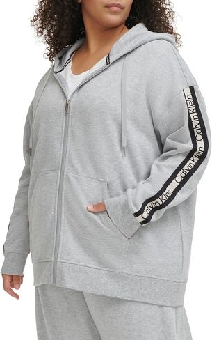 Calvin Klein Women's Plus Logo Elastic Zip Up Jacket in Saudi Arabia