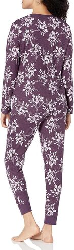 Karen Neuburger Women's Henley Long Sleeves Top & Cozy Bottom Pajama Set in Saudi Arabia