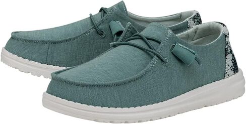 Hey Dude Women's Wendy Stretch Fleece Sea Blue Size 5 | Women's Shoes | Women's Slip On Shoes | Comfortable & Light-Weight in Kuwait