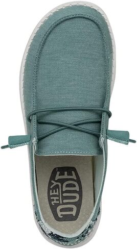 Hey Dude Women's Wendy Stretch Fleece Sea Blue Size 5 | Women's Shoes | Women's Slip On Shoes | Comfortable & Light-Weight in Kuwait