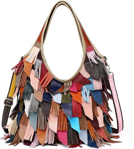 Women’s Multicolor Boston Bag Genuine Leather Colorful Large Tote Handbag Purse in Saudi Arabia