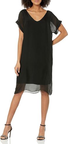 M Made in Italy Women's Simple Elegant Short Sleeve Shift Dress in Saudi Arabia